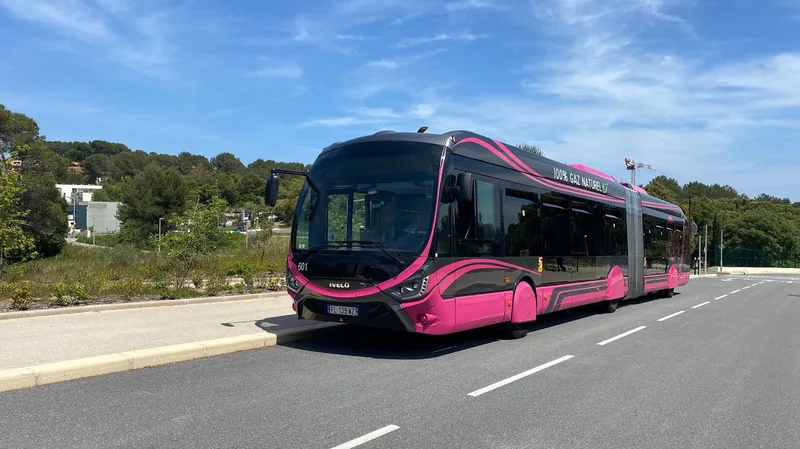 Bus du réseau de transport autour d’Antibes