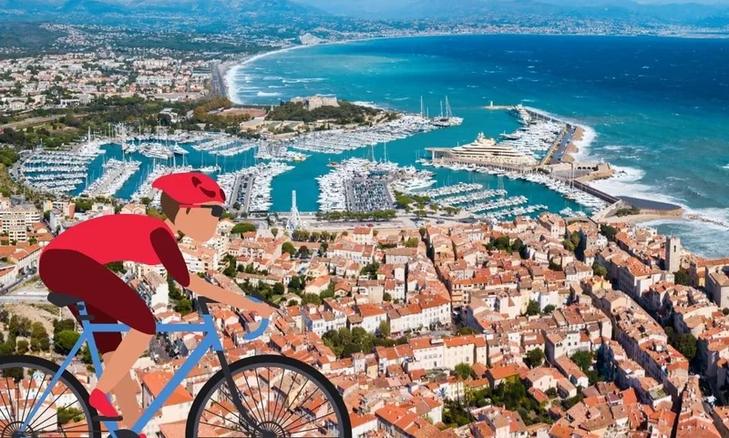 Illustration d’une balade à vélo à Antibes